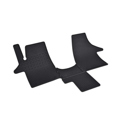 Méretpontos gumiszőnyeg garnitúra VW Transporter T6 2015-2024 (2 üléses, kardánalagút)|Rigum