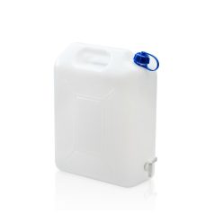   Műanyag víztartály műanyag csappal (20 liter, fehér) – EU gyártmány