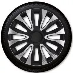   Avalon Carbon 15" dísztárcsa garnitúra – ezüst-fekete karbonhatású | Górecki