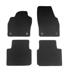   Méretpontos textilszőnyeg garnitúra Škoda Kamiq 2019- (fekete, fekete szegély, fekete cérna)|Auto Hotárek
