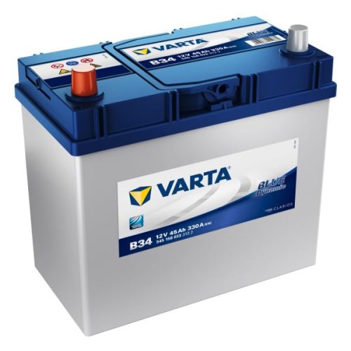 Autóakkumulátor Varta Blue Dynamic 45Ah, 12V, 330A, B34|Varta