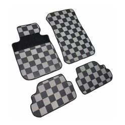   Méretpontos textil-gumi szőnyeg garnitúra BMW 1 2007-2011 (E82/E88, kockás)|Auto Hotárek