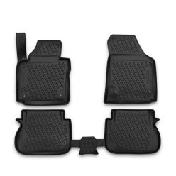   méretpontos gumiszőnyeg VW Caddy 2010-2020 (5 ülés, 2x hátsó tolóajtó, orig. rögzítés)|Novline