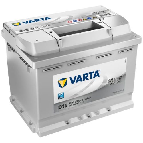 Autóakkumulátor Varta Silver Dynamic 63Ah, 12V, 610A, D15|Varta