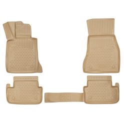   Méretpontos gumiszőnyeg garnitúra BMW 5 (2010–2017) (F11, kombi, bézs)|Novline