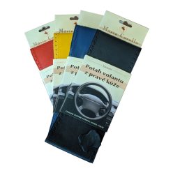   Bőr kormánykerék huzat (C méret, fekete és bézs)|Maria Cavallo