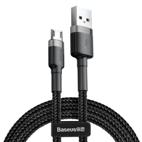 Baseus Cafule USB-Micro-USB kábel, 0.5m, 2.4A (szürke-fekete)