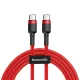 Baseus Cafule USB-C - USB-C PD 2.0 QC 3.0 kábel, 60 W, 1 m (piros)