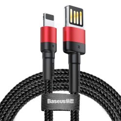   Baseus Cafule 2,4A 1 m-es Lightning USB-kábel (kétoldalas) (fekete és piros)