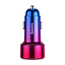   £adowarka samochodowa Baseus Magic USB USB-C QC 4.0 PD 45W (czerwono-niebieska)