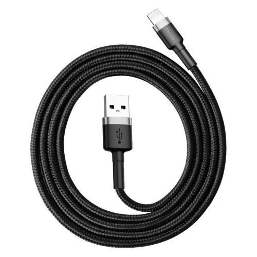 Baseus Cafule 2.4A Lightning USB-kábel 1 m (szürke-fekete)