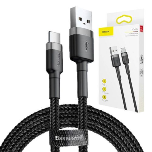 Baseus Cafule USB-USB-C kábel, 2A, 3m (szürke-fekete)