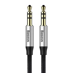   Baseus Yiven AUX 3,5 mm mini jack audio kábel, 1,5 m (fekete-ezüst)