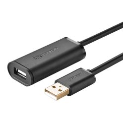   UGREEN US121 USB 2.0 hosszabbító kábel, aktív, 5m (fekete)