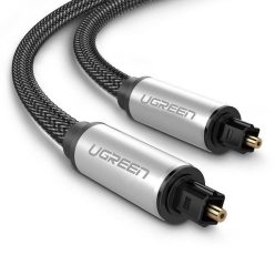   UGREEN AV108 Toslink audio optikai kábel, fonott alumínium, 1m (szürke)