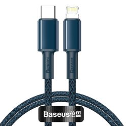   Baseus USB-C - Lightning kábel, nagy kábel, 20 W, 5 A, PD, 1 m (kék)