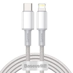   Baseus USB-C - Lightning kábel, nagy kábel, 20 W, PD, 2 m (fehér)