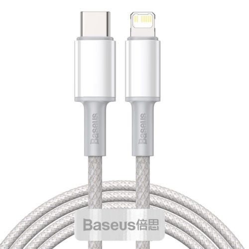 Baseus USB-C - Lightning kábel, nagy kábel, 20 W, PD, 2 m (fehér)