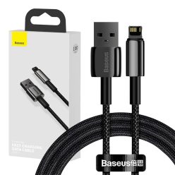   Baseus Tungsten Gold USB-világító kábel, 2,4A, 1 m (fekete)