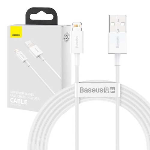 Baseus Superior Series USB-villany kábel, 2,4A, 2m (fehér)