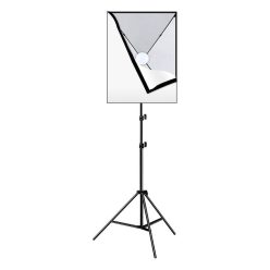   Puluz PU5070EU Stúdió készlet, softbox 50x70cm, állvány, LED izzó 1 db