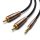 UGREEN AV170 kábel 2x RCA (Cinch) jack 3,5 mm, 2m (fekete)