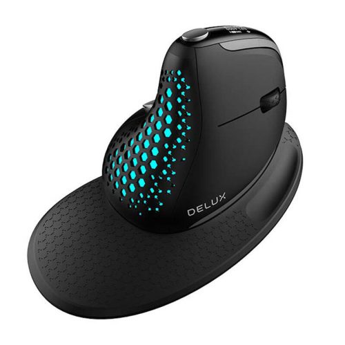 Vezeték nélküli ergonomikus egér Delux M618XSD BT 2.4G RGB