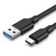 UGREEN US184 USB és USB-C 3.0 kábel, 2 m (fekete)