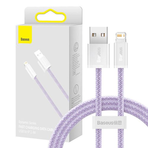 Baseus Dynamic USB-világítás kábel, 2,4A, 1m (lila)