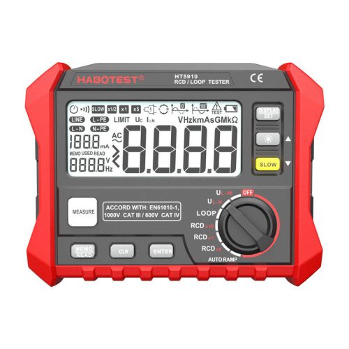 Digitális RCD / Loop ellenállás teszter Habotest HT5910