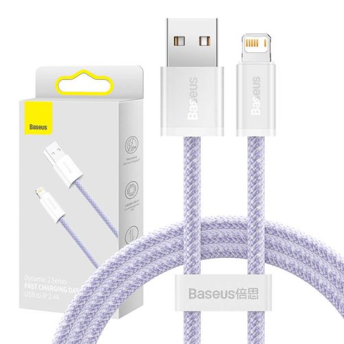 Baseus Dynamic 2 USB - Lightning töltőkábel, 2.4A, 1m (lila)