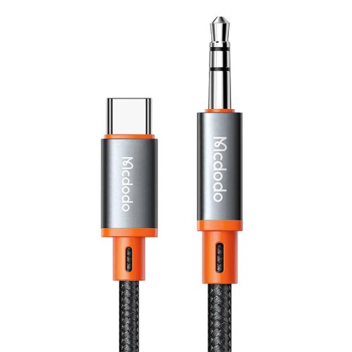 Mcdodo CA-900 USB-C és 3,5 mm-es AUX mini jack kábel, 1,8 m (fekete)