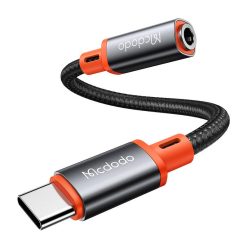   USB-C és AUX mini jack 3,5 mm-es audio adapter Mcdodo CA-7561, DAC, 0,11m (fekete)