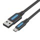 Kábel USB 2.0 és Micro USB Vention COLBF 2A 1m (fekete)