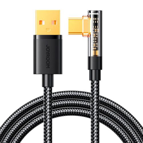 Szögkábel USB-A / Type-C / 3A / 1.2m Joyroom S-UC027A6 (fekete)