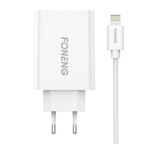 Gyorstöltő Foneng 1x USB EU43 USB Lightning kábel