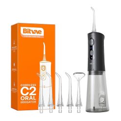 Water flosser with nozzles set Bitvae C2 (black)