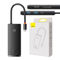   Baseus OS Lite hub 6 portos USB-C - 2x USB 3.0 + USB-C PD + HDMI + SD/TF (fekete)