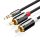 UGREEN AV116 kábel 3,5 mm-es Jack 2RCA-hoz (Cinch) 1 m (fekete)