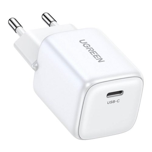 UGREEN 15324 Nexode mini töltő, USB-C, PD3.0, QC4.0, GaN, 20W (fehér)