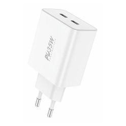 Wall charger Foneng EU50 PD 35W 2x USB-C ports (white)