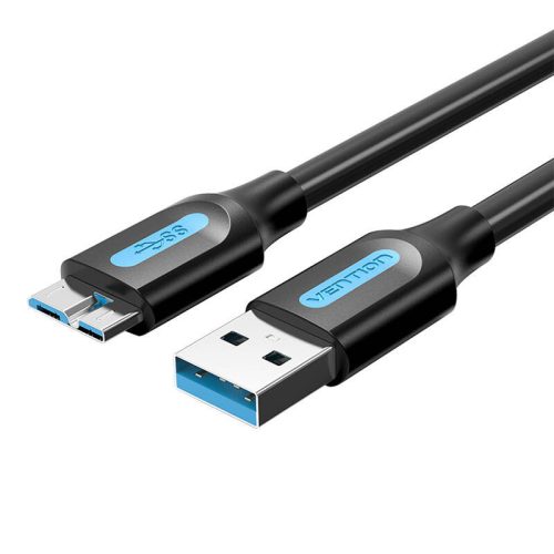 USB 3.0 A to Micro-B cable Vention COPBG 2A 1.5m Black PVC