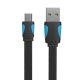 Płaski kabel USB 2.0 A do Mini 5 pinowy Vention VAS-A14-B100 2A 1m Czarny