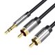 Kábel Audio 3,5 mm-es férfi 2x RCA férfi Vention BCFBH 2m fekete