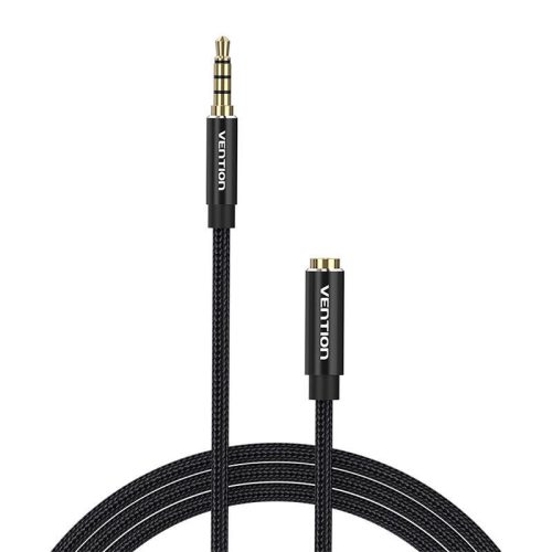 Kábel Audio TRRS 3.5mm férfi 3.5mm női Vention BHCBJ 5m Fekete