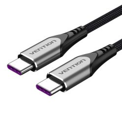   USB-C 2.0 és USB-C kábel Vention TAEHG 1.5m PD 100W szürke