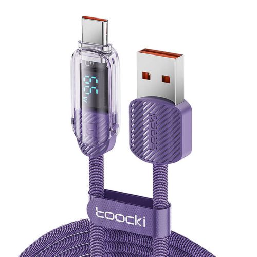 Kábel USB-USB-C Toocki TXCTYX05-P, 1m, FC 66W (lila)