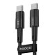 Kábel USB-C-USB-C Toocki TXCTT2-YS03, 1m, FC 60W (fekete)