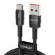 Kábel USB-A USB-C Toocki TXCT-HY01, 1m, FC 100W (fekete)