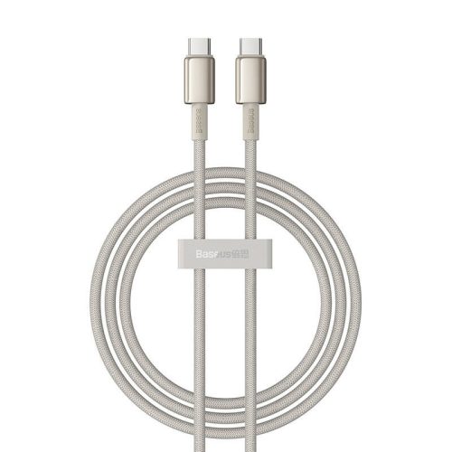 Kábel USB-C USB-C Baseus Tungsten Gold, 100W, 1m (arany)